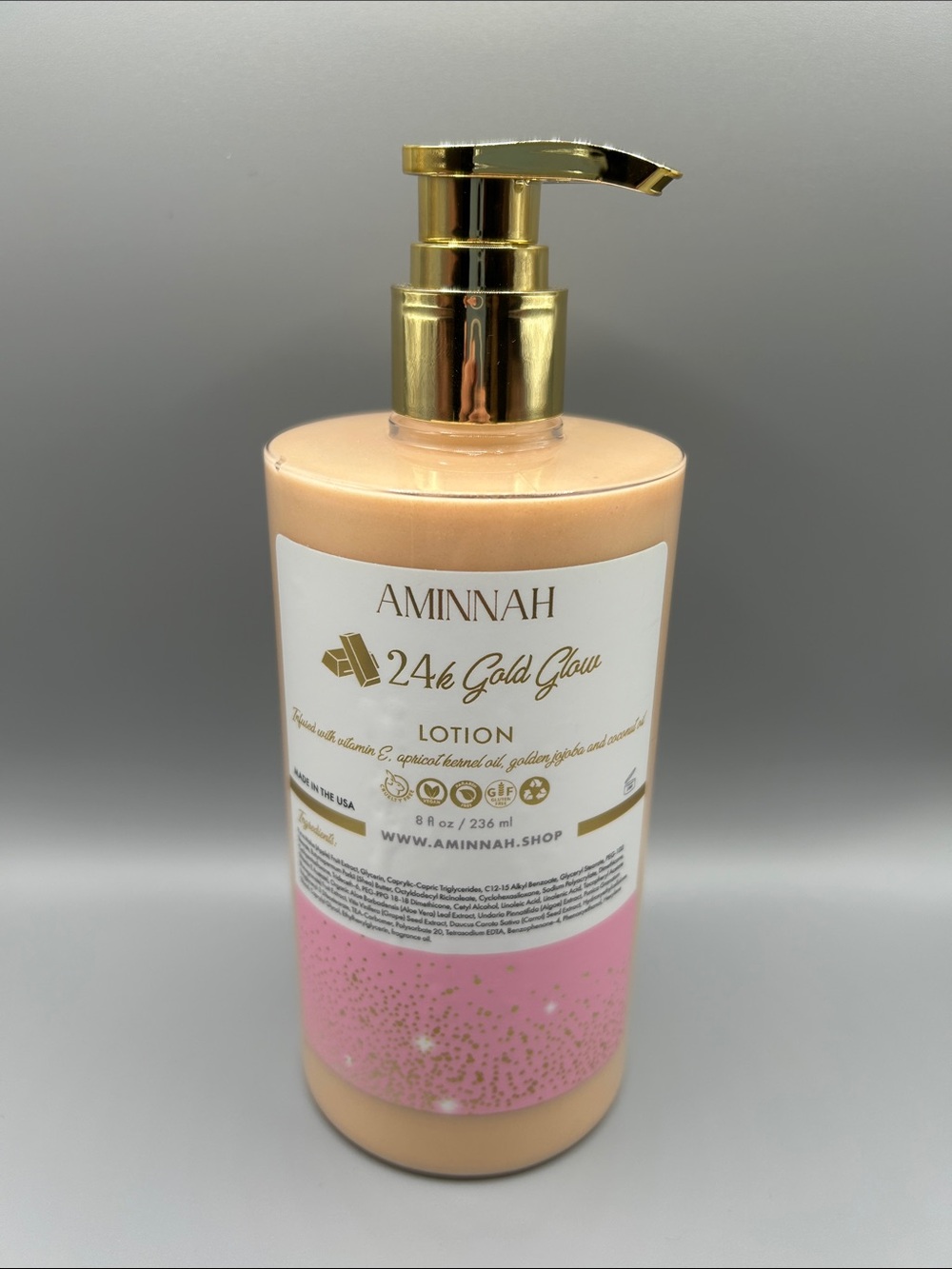 Aminnah 24k Gold Glow Body Lotion